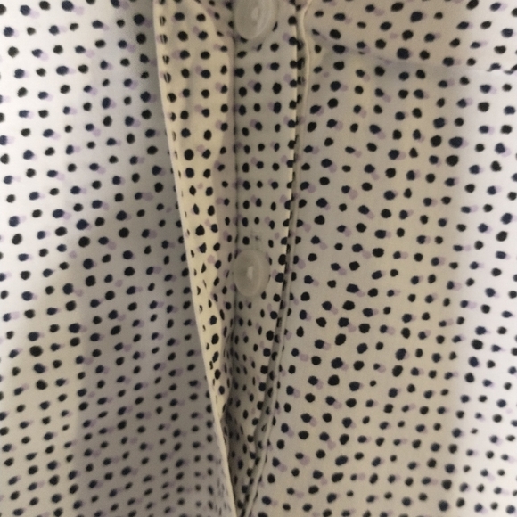 Liz Claiborne polka dot blouse size small - Picture 3 of 8